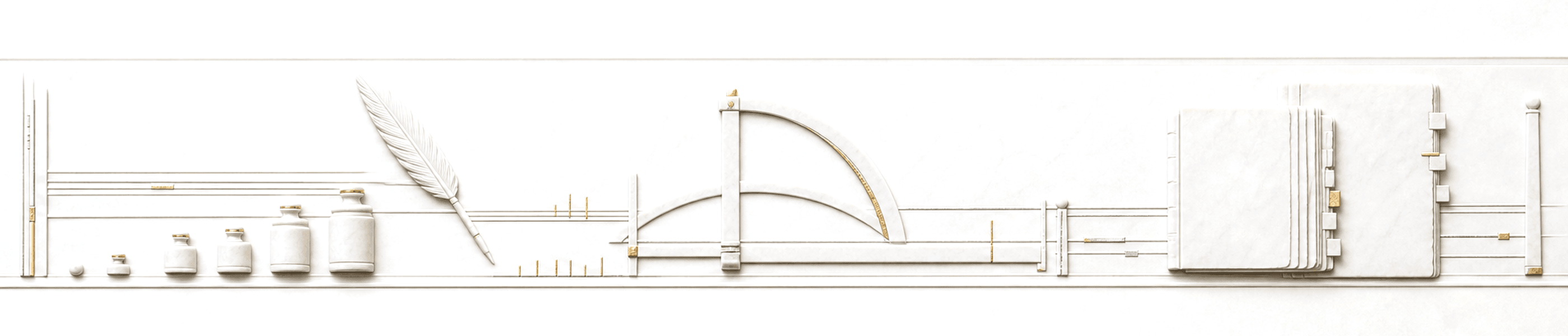 Marble instruments representing measurement and record keeping